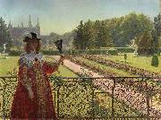 Kristian Zahrtmann Leonora Christina in the garden of Frederiksborg Palace. oil painting picture wholesale